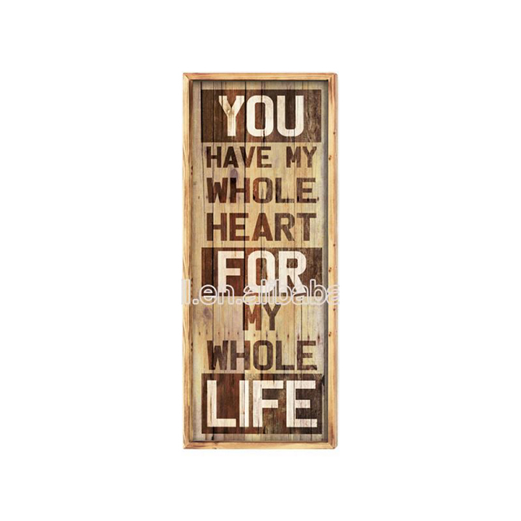 Promotional Wholesale Price New Style Retro Wood Word Sign Board