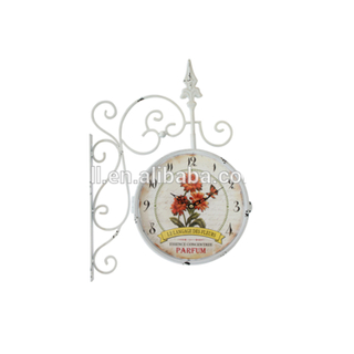 Handmade Decoration For School furniture Double Sides Iron Wall Clock