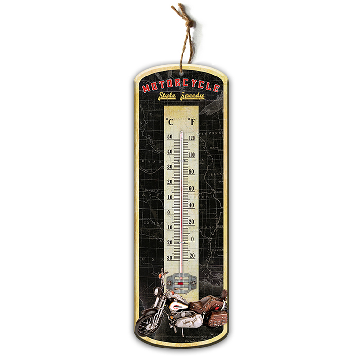 Hot Sale Wholesale Indoor Decorative MDF Wall Thermometer