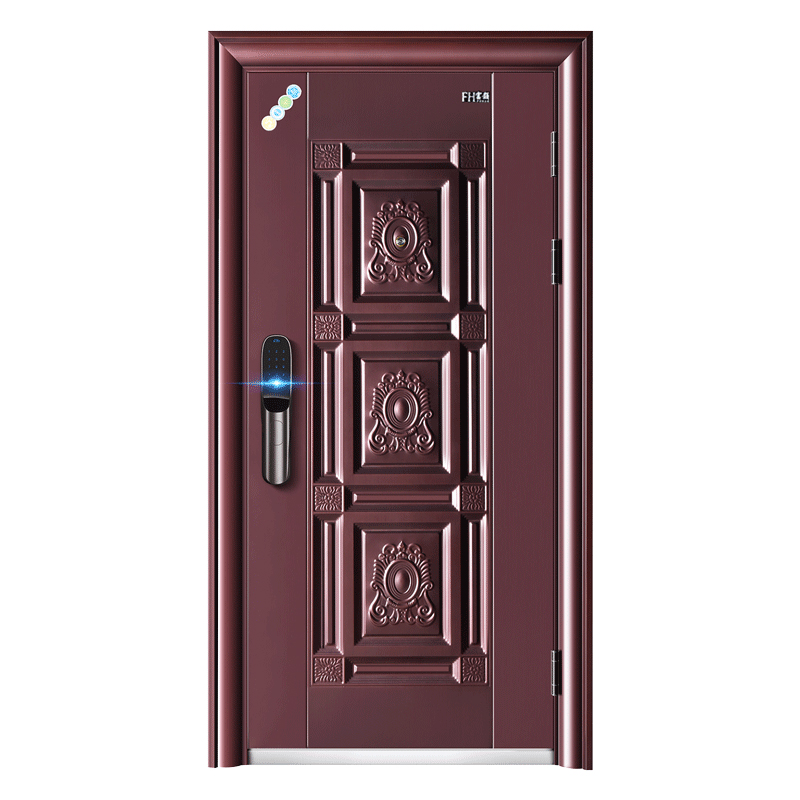 Retro Anti-rust Surface Steel Security Door 