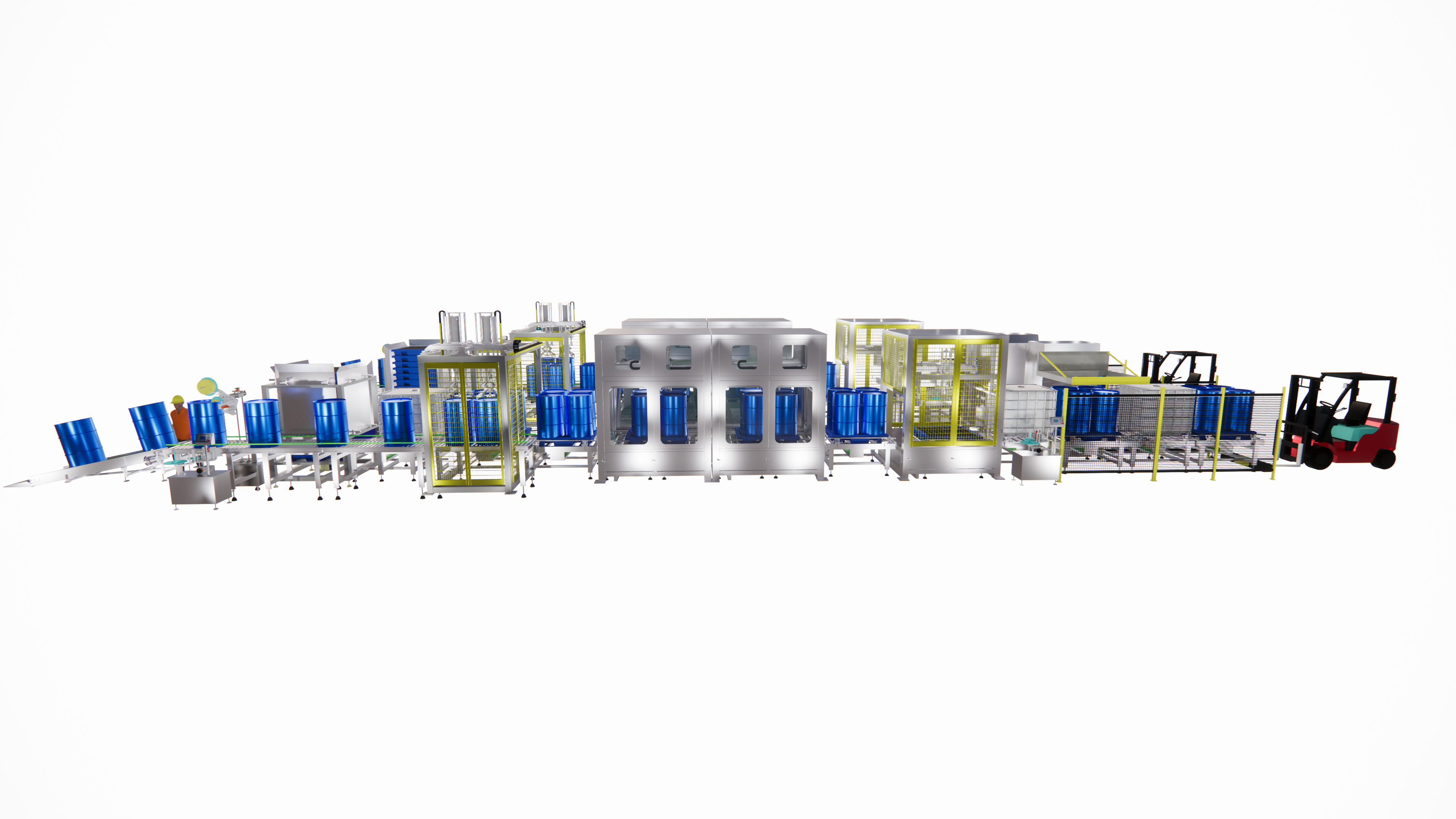 IBC Filling Machine Line Línea de máquinas llenadoras IBC
