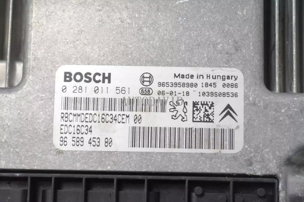 وحدة التحكم في المحرك (ECU) لـ CITROEN C5 2006 1.6 D OEM: 9658945380 0281011561 HS03-031-030