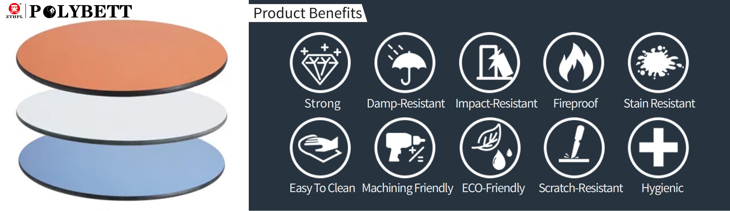 hpl table top HPL ጠረጴዛ ከላይ