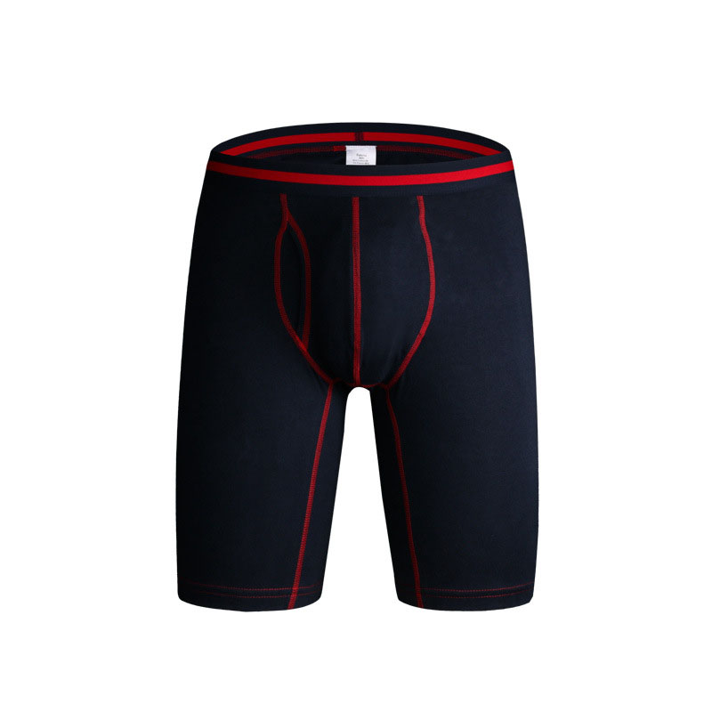 Manufactroy New Custom Gym Sports Long-leg Boxer Shorts Mens Cotton Underwear Own Logo