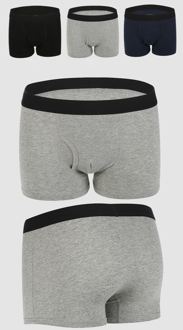 Manufactroy Custom Men Breathable Elastic Fabric Gym Sports Long-leg Boxer shorts Men Brand Underwear Combed Cotton Spandex