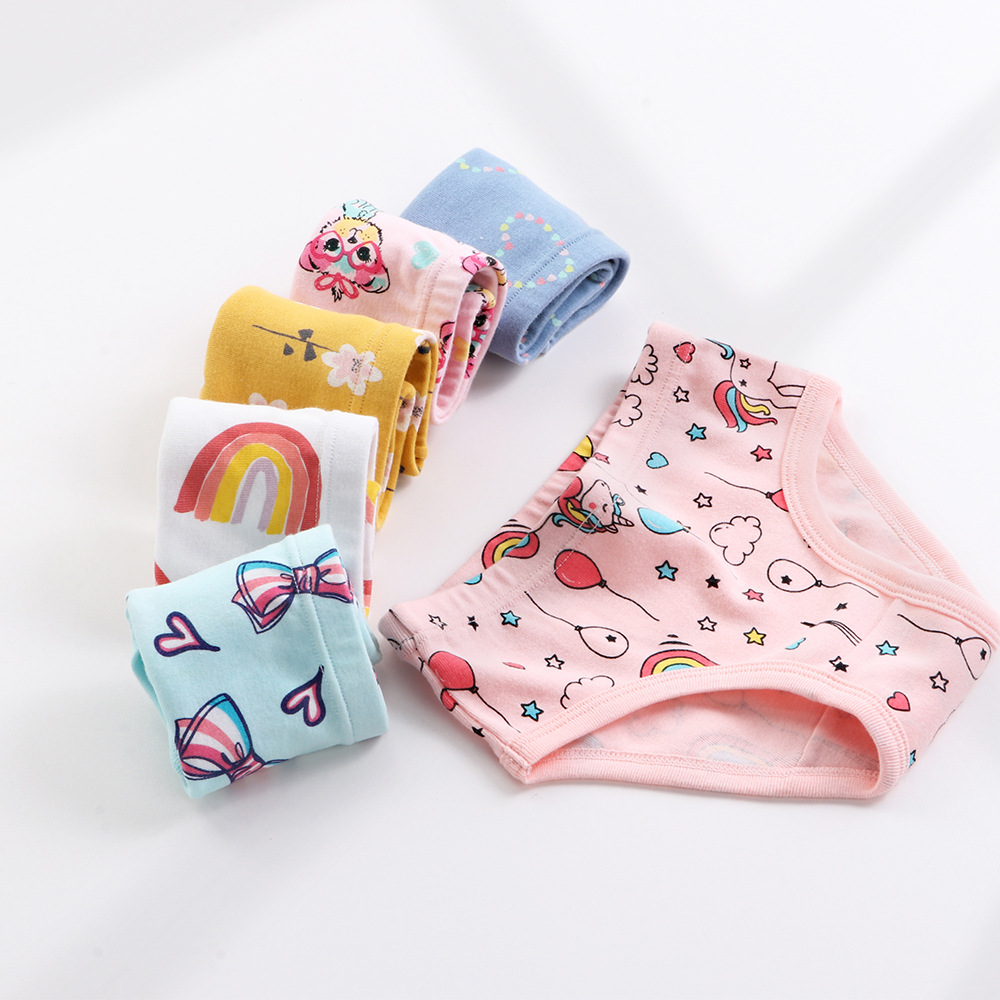 Hot Selling Children Underwear Kids Girls Briefs Girls Panties Underwear 3 Pieces Sets Cartoon Kids girls