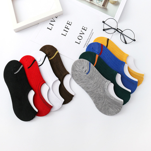 High quality china suppliers no show socks anti slip men women colorful Cotton Thin Non Slip Low Cut Invisible Socks