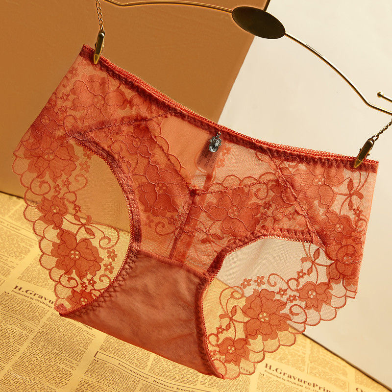 Women's Sexy Underwear briefs lady breathable sexy Lace transparent cotton women underwear panties