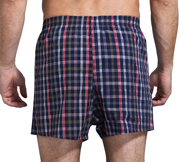 Men's Loose Home Woven Brief Boxer Shorts With Inside Waistband Classics Checks Multicolor Boxer Male Beach Shorts