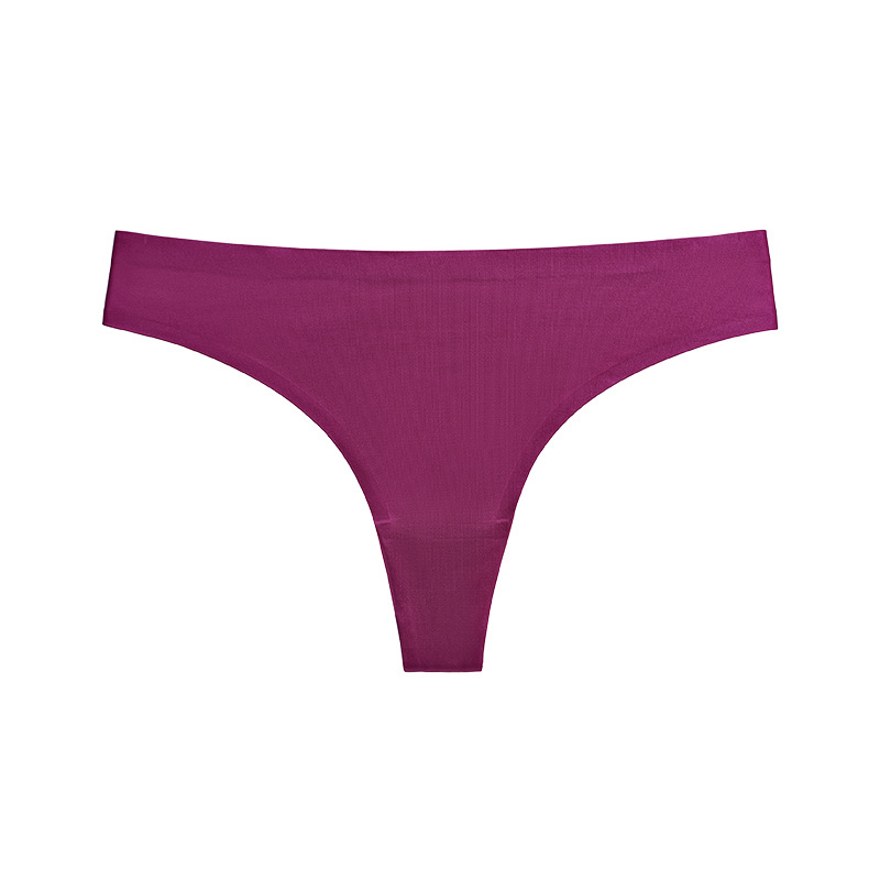 Simple design Seamless Womens underwear low rise nude cotton beach girl's thong thong