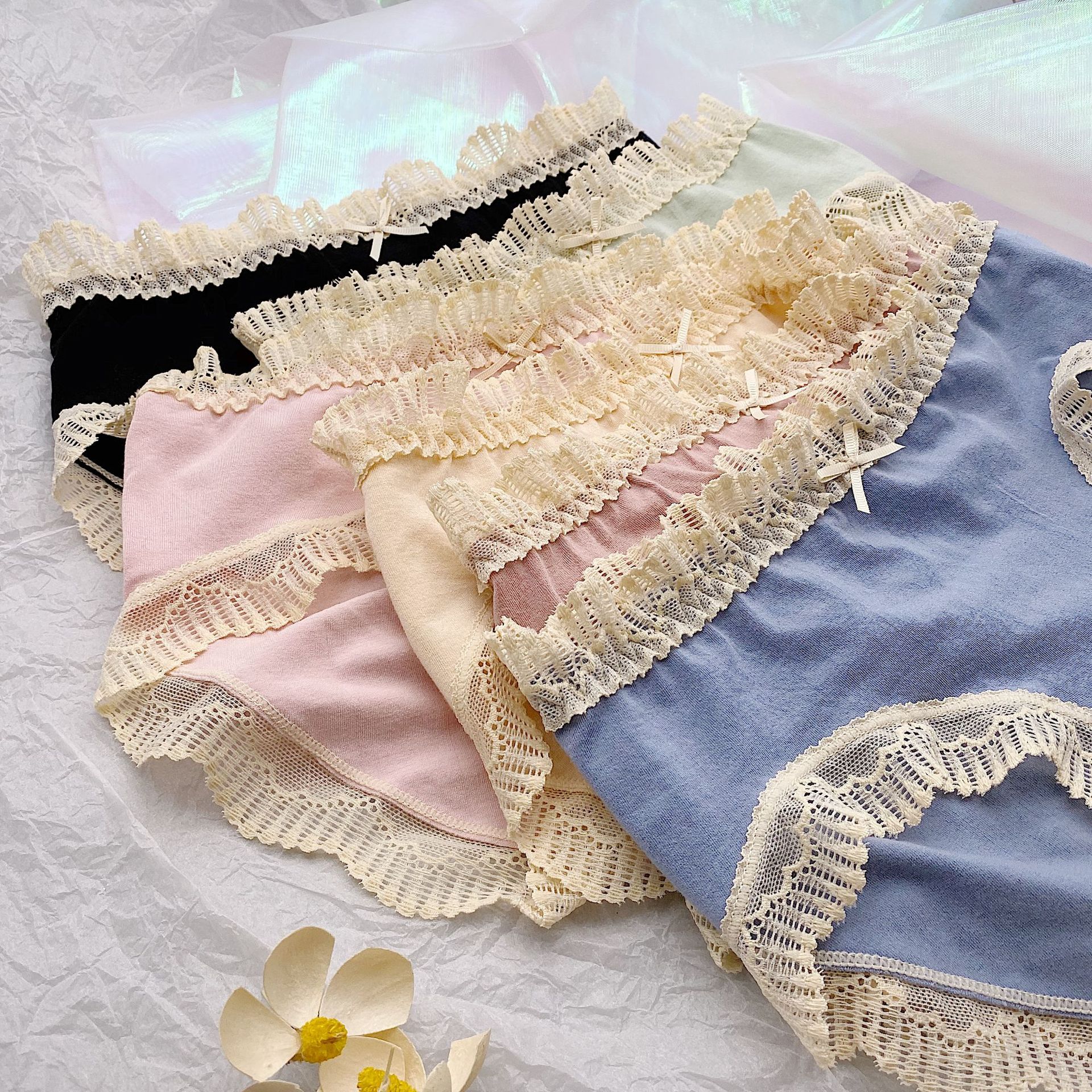 Custom Logo Wholesale Mix Women Lace Cotton Panties Underwear