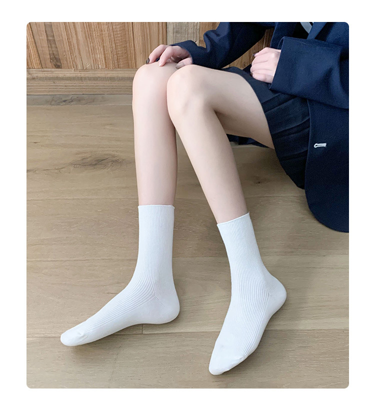 Summer thin medium hose socks for women INS street fashion high elastic breathable cotton socks