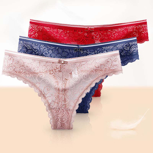 Factory Customized High Quality Sexy Womens Panties Hipster Underpants Lace Briefs Women