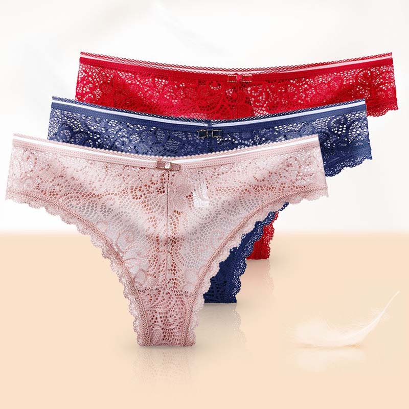 Factory Customized High Quality Sexy Womens Panties Hipster Underpants Lace Briefs Women