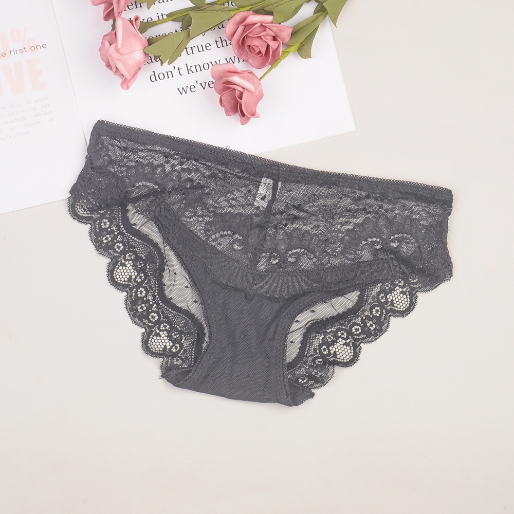 Wholesale Comfortable Soft Lace Cotton Panties Women's Transparent Ladies Lingerie Underwear