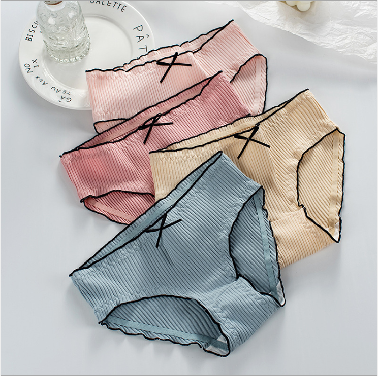 High quality 100%cotton bowknot lovely Ladies lingerie Women's Panties