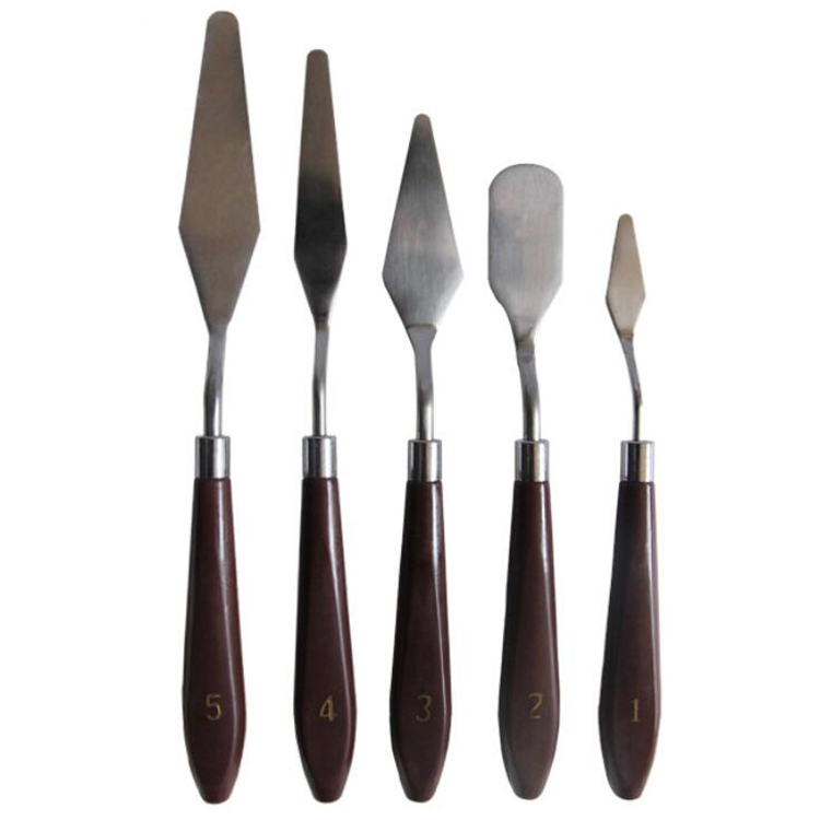 5pcs Plastic Handle Painting Knives Set 