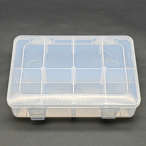 8 Grid Plastic Organizer Box 18.5x12.4x4.1cm