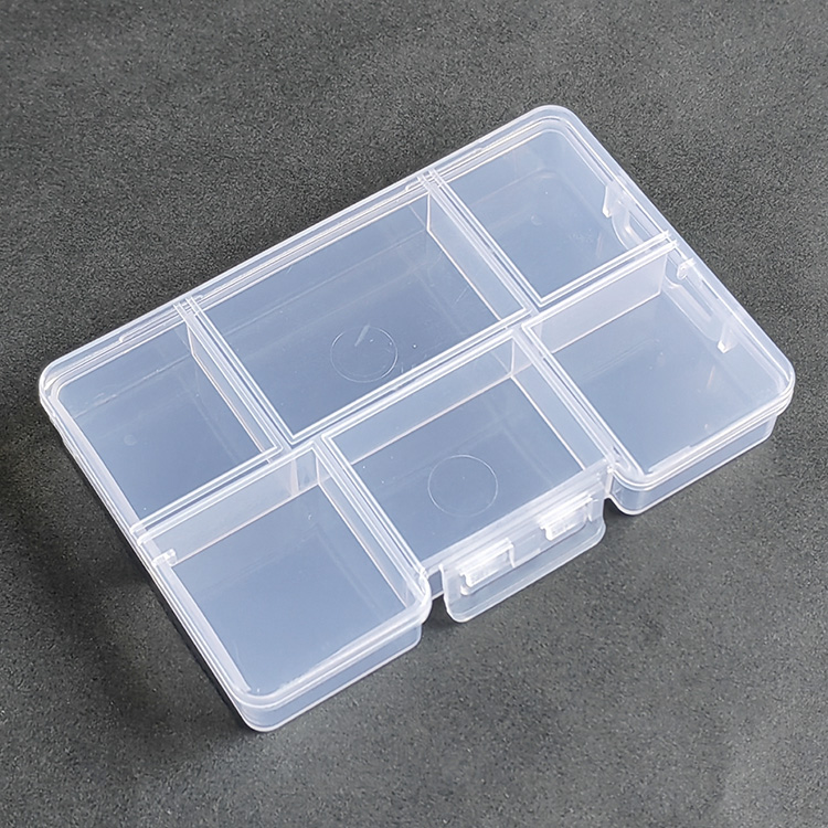 6 Grids Plastic Organizer Box 11.1x7.5x1.7cm