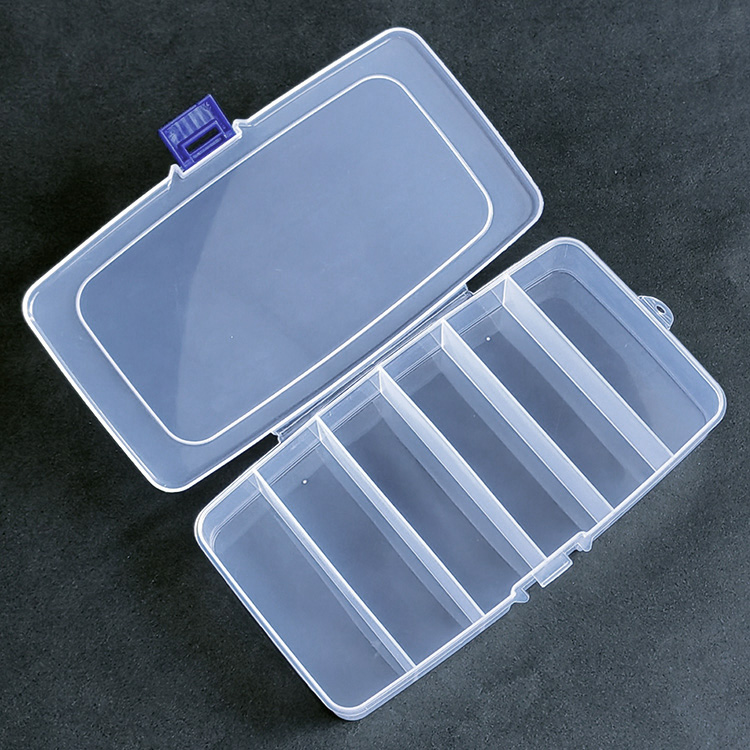 6 Grids Plastic Organizer Box 19.3x10.2x3.5cm