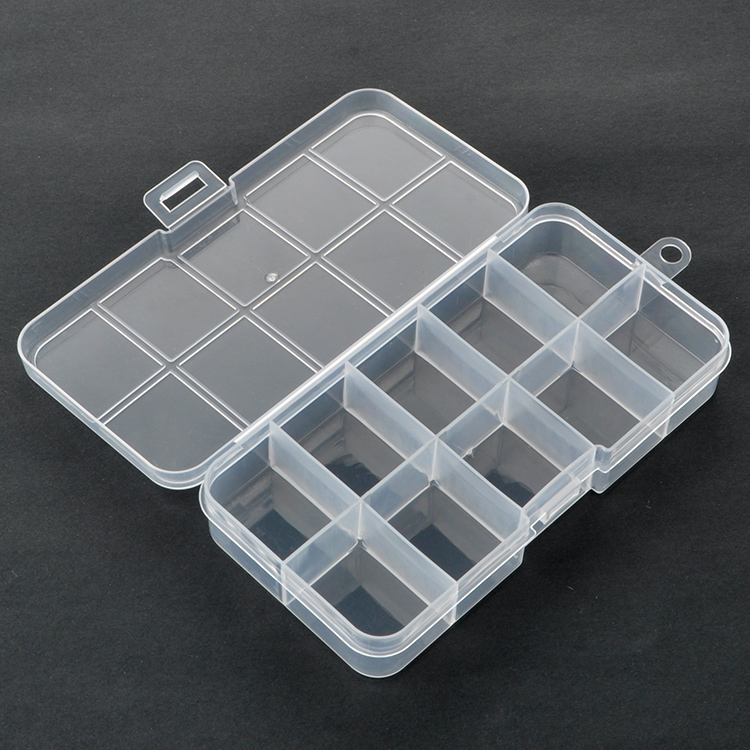 10 Grid Plastic Organizer Box 12.7x6.5x2.2cm