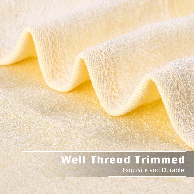 Bathroom soft and absorbent anti-bacterial bamboo cotton fiber bath towel set (3) مجموعة مناشف الحمام المصنوعة من ألياف قطن الخيزران الناعمة والماصة والمضادة للبكتيريا (3)