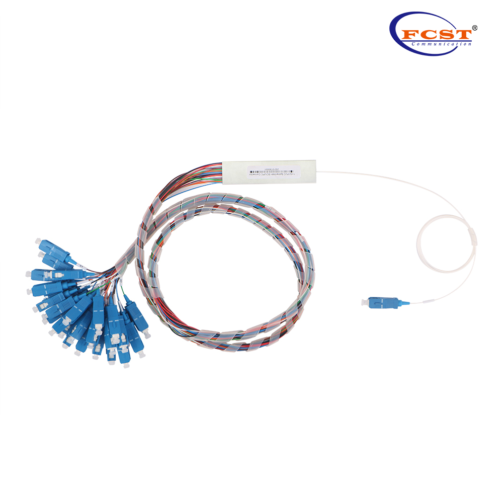 Divisor PLC tipo tubo de acero 1 * 32 con conector SC / PC Splitter de fibra óptica FTTH