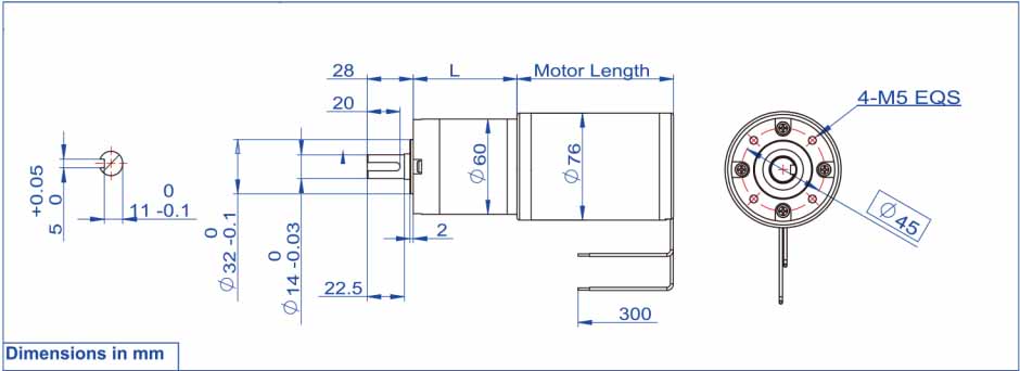 76ZYT Brushed Dc Planetary Gear Motor 76ZYT Fırçalı Dc Planet Dişli Motoru