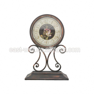Wholesale Cheap Custom Printed Antique Iron Display Table Clock