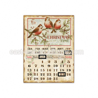 Samples Vintage Calendar Plaques Advertising Tin Craft Metal Wall Decor
