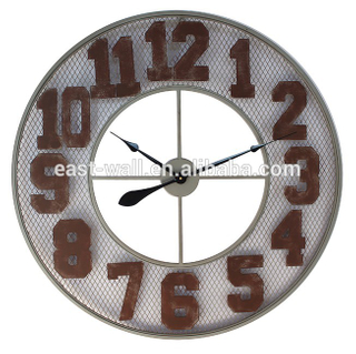 80x80x5.5cm industrial iron metal wall clock