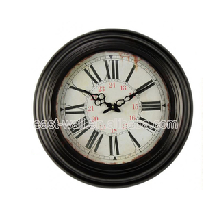 Designer Custom Decorative Black Round Iron Wall Clock