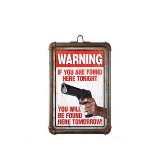 Warning Slogan Humor Metal Plaque Plate Wall Hanging Retro With Customized Various Slogans