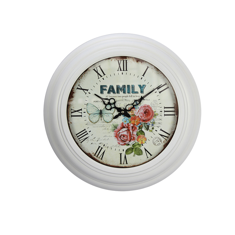 Cheap Price Custom Cafe Modern Art White Wall Clock Fancy Designs