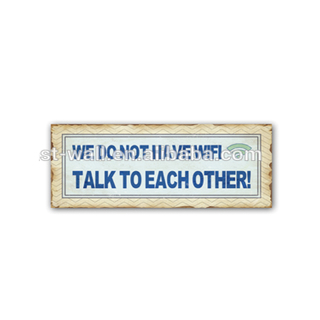 2016 New Coming Metal Car Signs Handmade Letter Plaque Let's Talk To Each Other