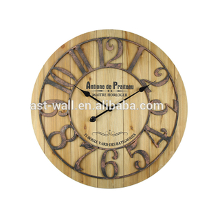 Retro Wood Crafts Kitchen Decorative Wall Clock