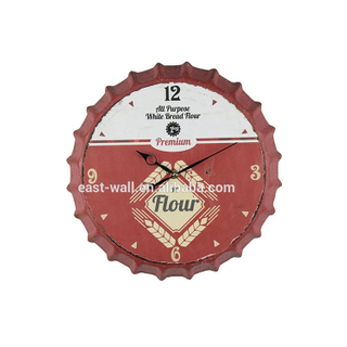 RoHs CE Certified Beer Cap Metal Clock