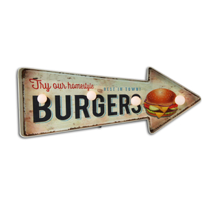 Metal Wall Hanging Tin Bar Sign Mini Led Lights Home Decorative for Craft