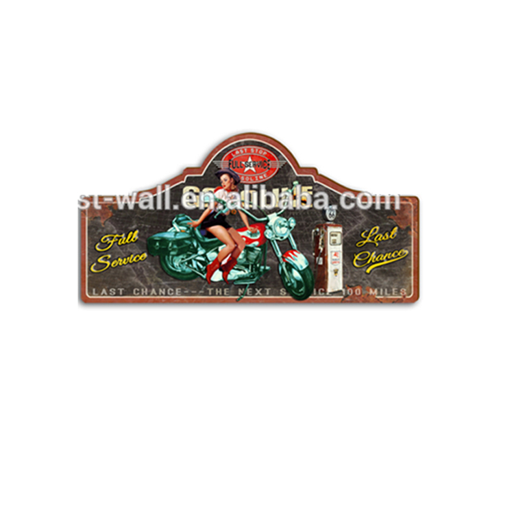 Hot Selling Decor Wall Hanging Motorcycle Decorative Wooden Signs Printing Wall Plaque