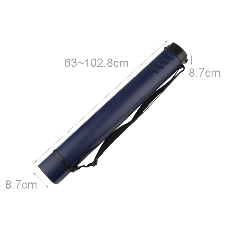 Telescopic Tube Poster Tube Document Tube Square Flip Drawing Tube 8.7cm x 8.7cm x 63~102.8cm