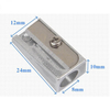 Single Hole Aluminium Pencil Sharpener 24x12x10mm