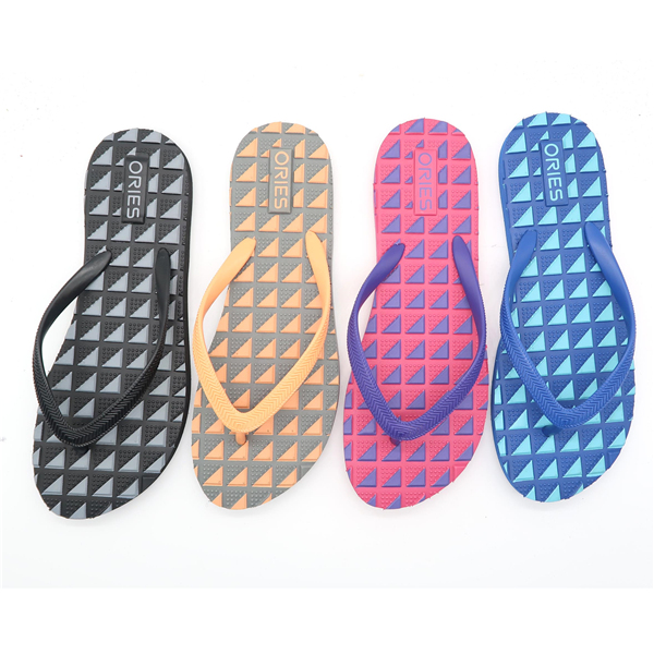 Effet de relief avec des sandales de pantoufle de couleur simple de mode de couleur PE pour des femmes AH-8P020 -Ories