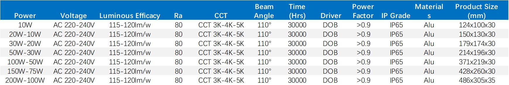 LED FLOOD LIGHT 3CCT