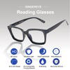 Oversized Reading Glasses for Women Retro Oprah Style Blue Light Blocking Reader Anti Glare Eyeglasses W/Spring Hinge