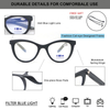 3 Pack Reading Glasses Blue Light Blocking for Women,Designer Cat Eye Frame Ladies Computer Readers with Flexible Spring Hinges