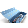 Portable Handmade Cartoon Printing Pattern Foldable Glasses Case Eyeglass Sunglasses Magnetic Leather Box