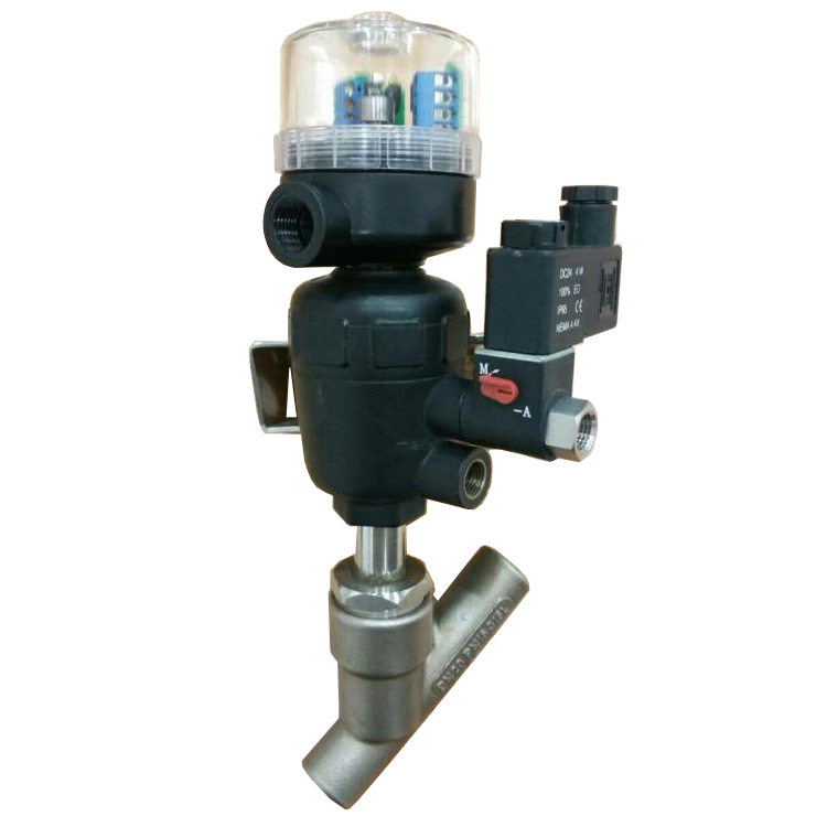 Pneumatic Angle Seat Valve with Positoner