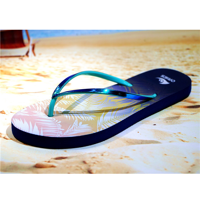 AH-9P066 Impreso playa personalizada colorida Casual Hawaii Verano Zapatillas Flipper Flops Sandalias
