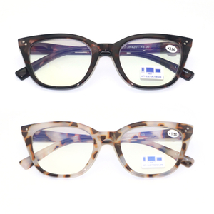 2 PACK Cat Eye Reading Glasses for Women ,Fashion Oversized Ladies Blue Light Blocking Readers