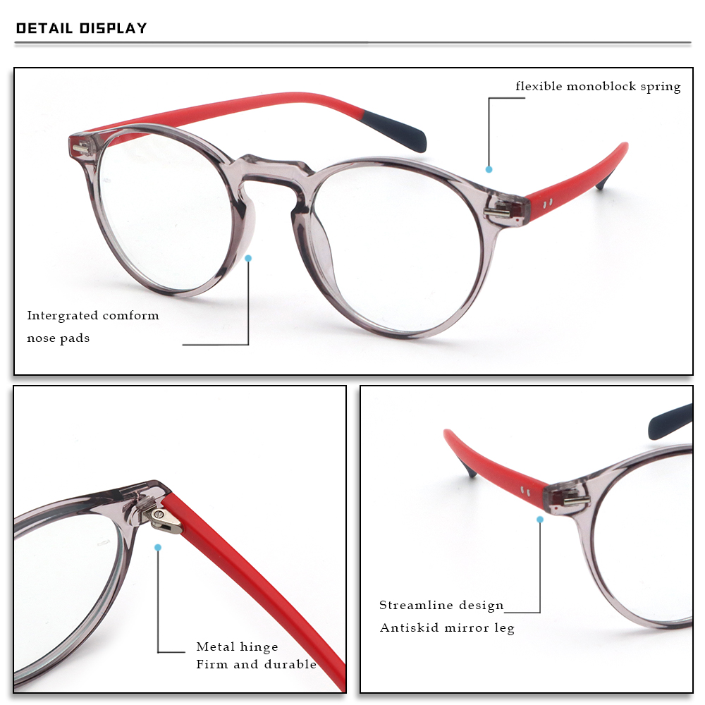 Luxury Classic Round Clear Frames Anti Blue Light Ray Screen Protector Optical Eyeglasses Glasses